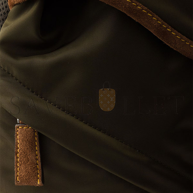 Pra*a re-nylon and leather backpack 2vz135 (45*27*17cm)